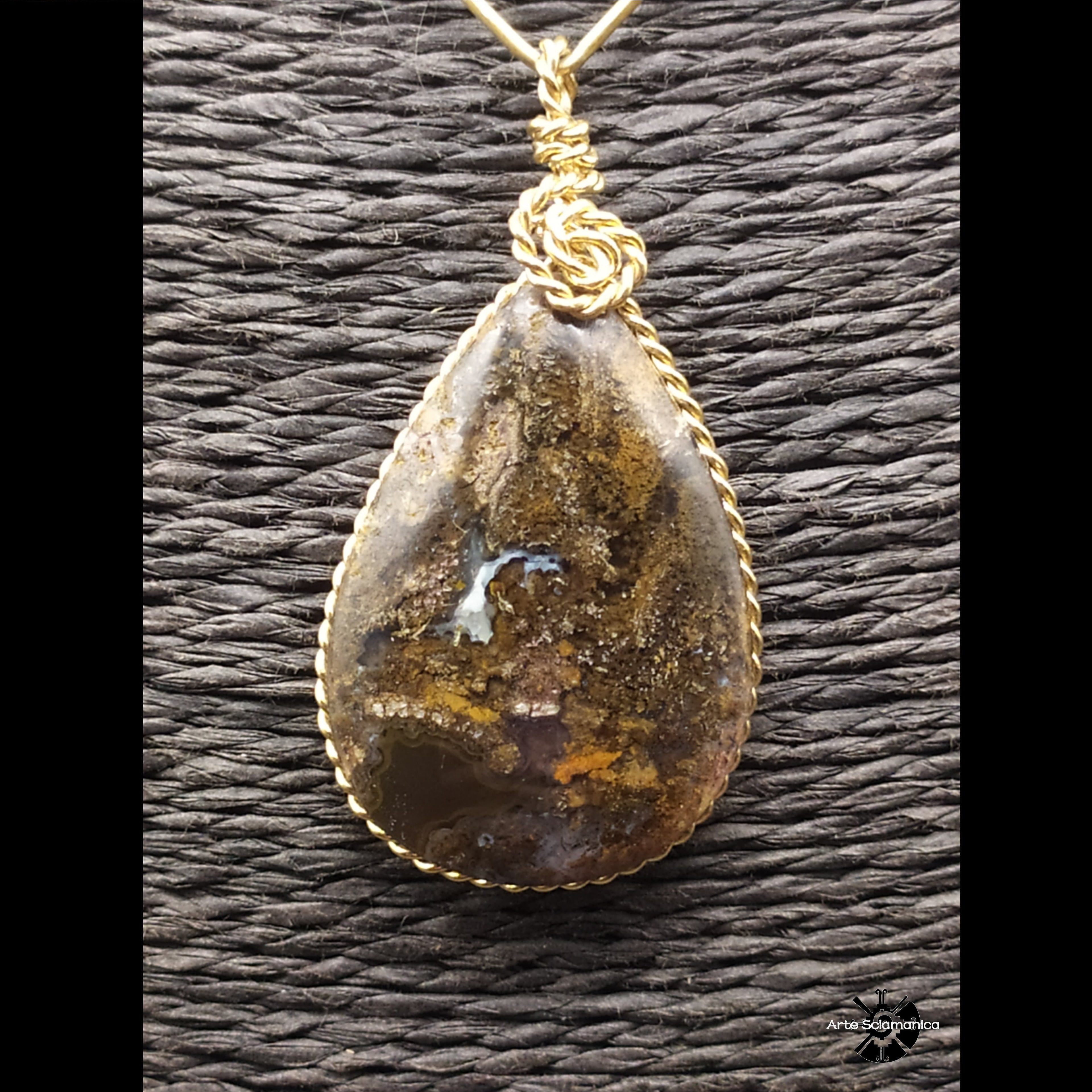 Collana con agata muschiata