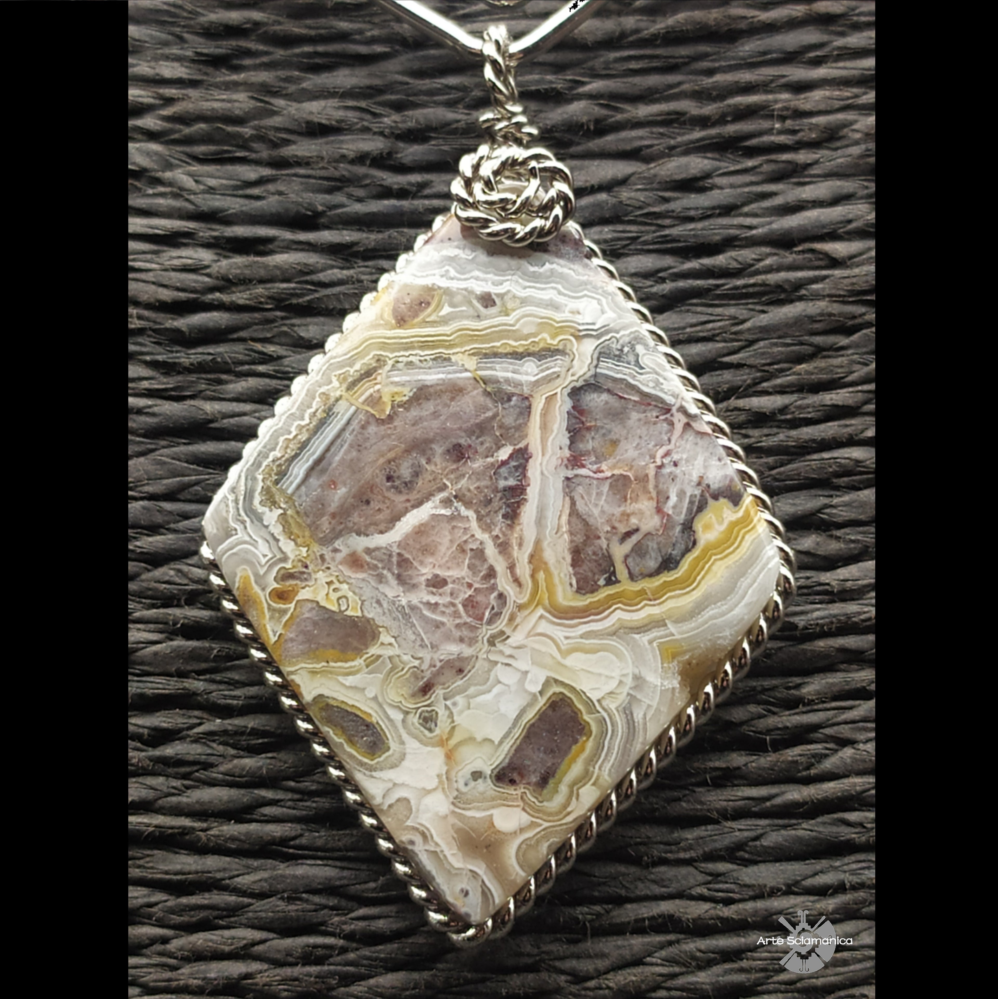 Collana con agata "pizzo pazzo"