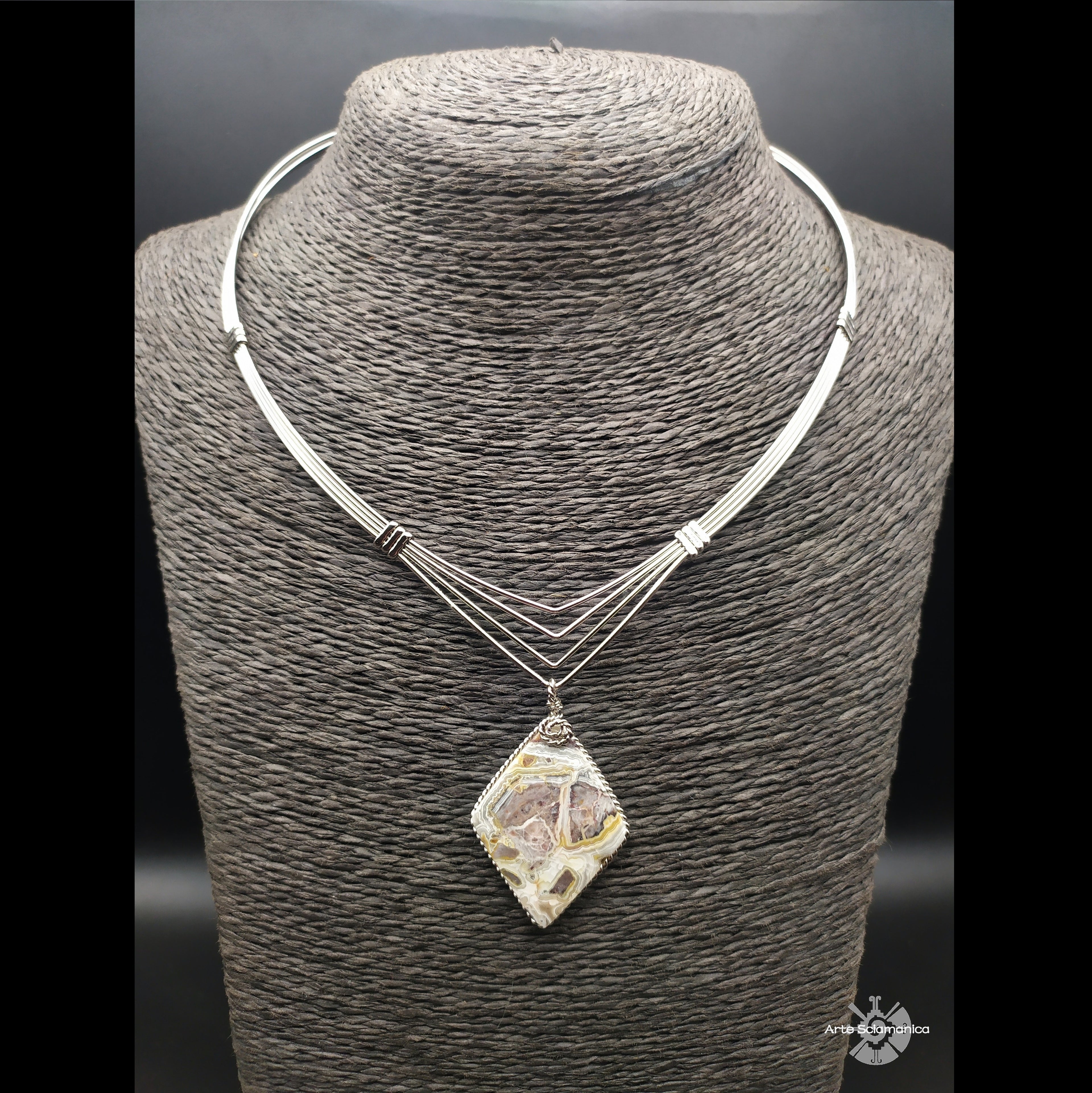 Collana con agata "pizzo pazzo"