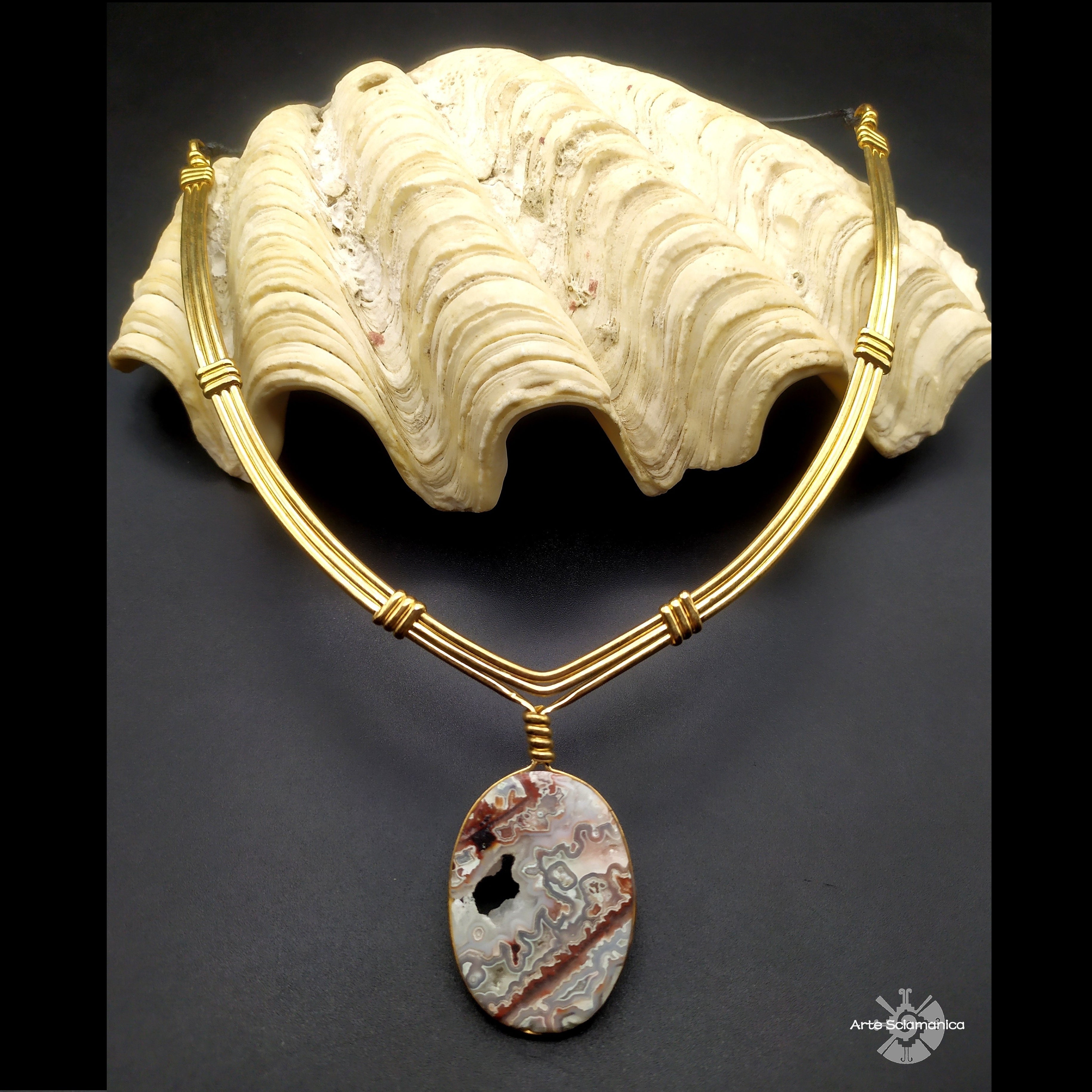 Collana con agata "pizzo pazzo"