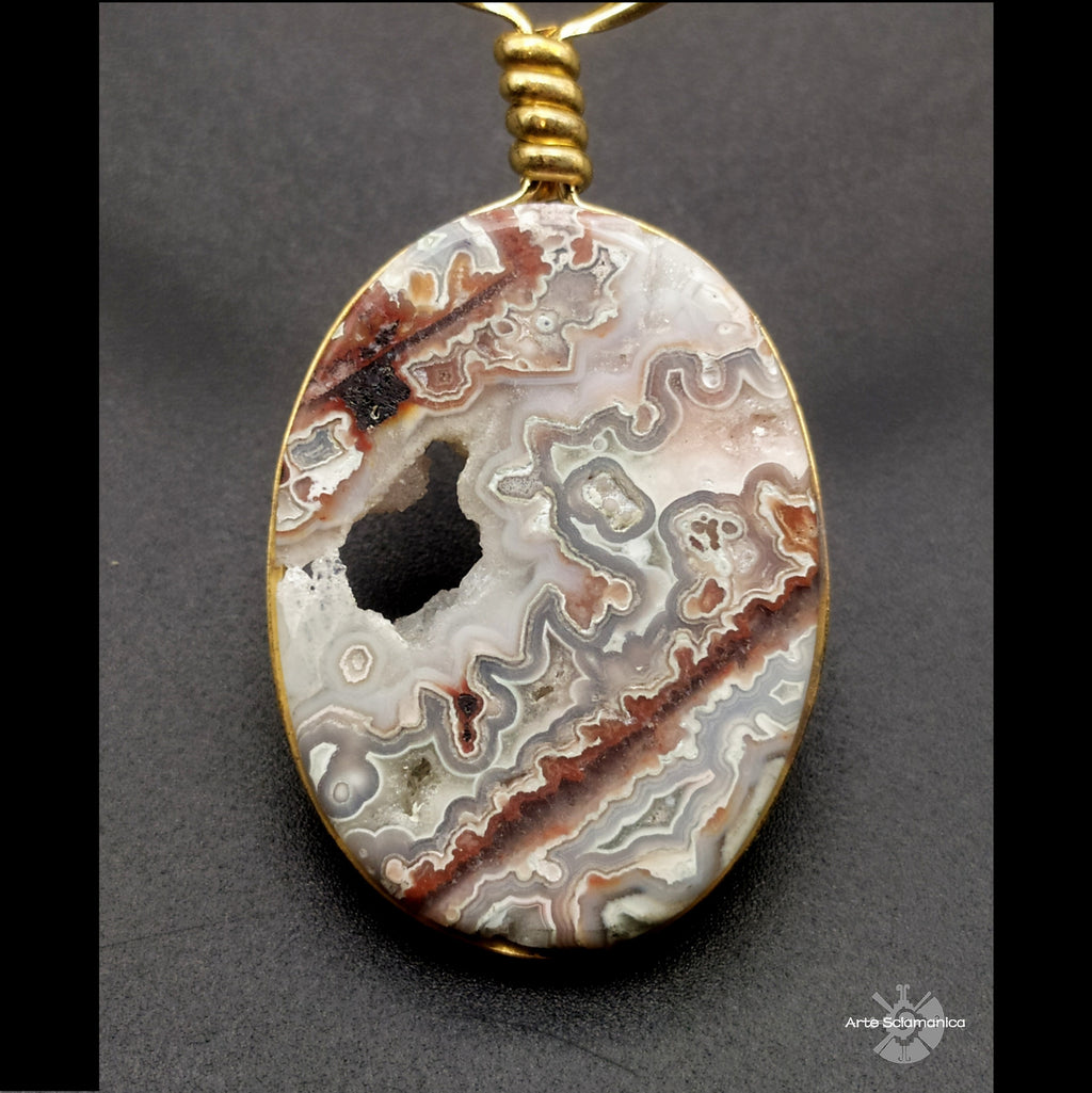 Collana con agata "pizzo pazzo"