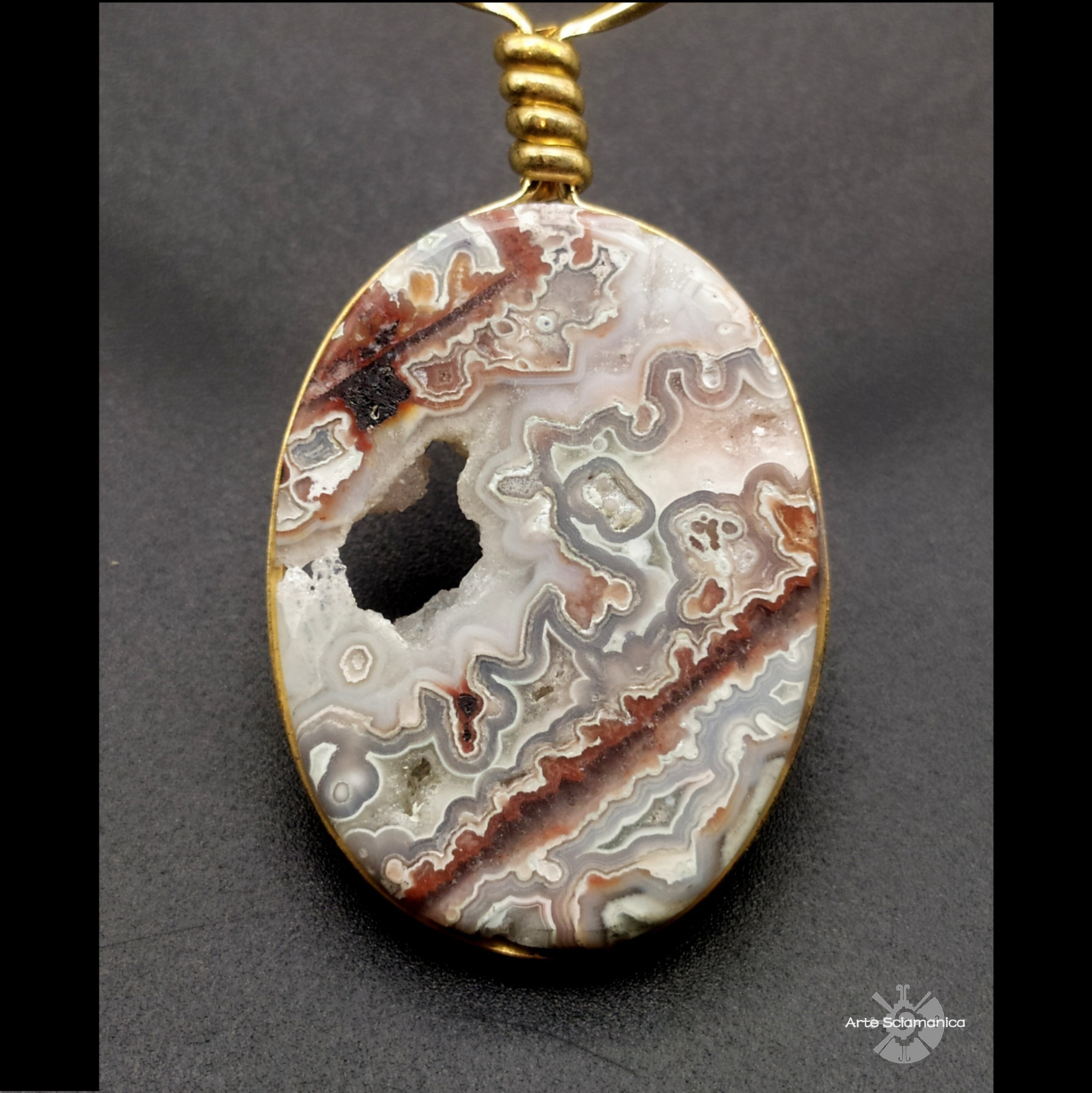 Collana con agata "pizzo pazzo"