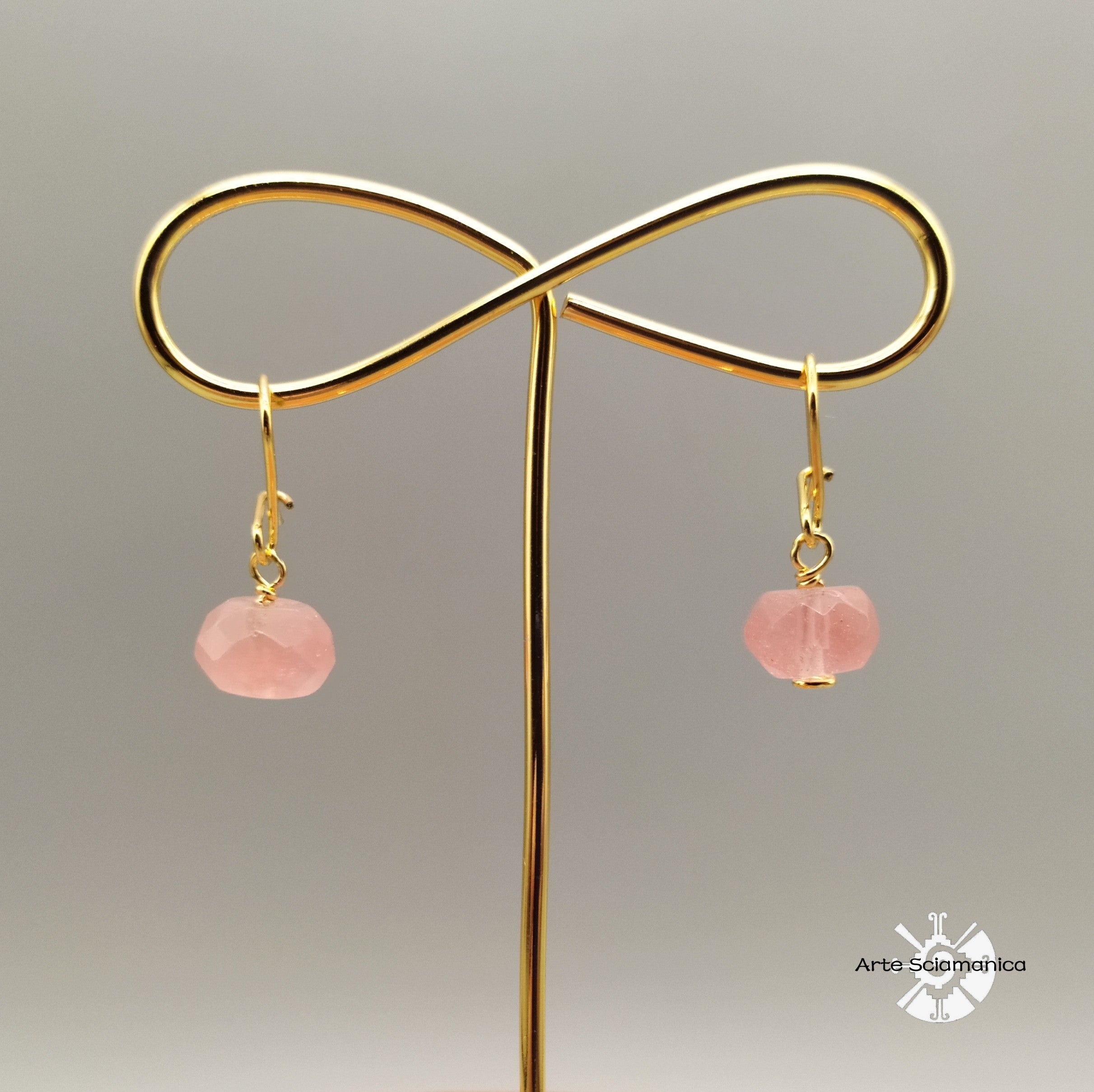 Orecchini con agata rosa