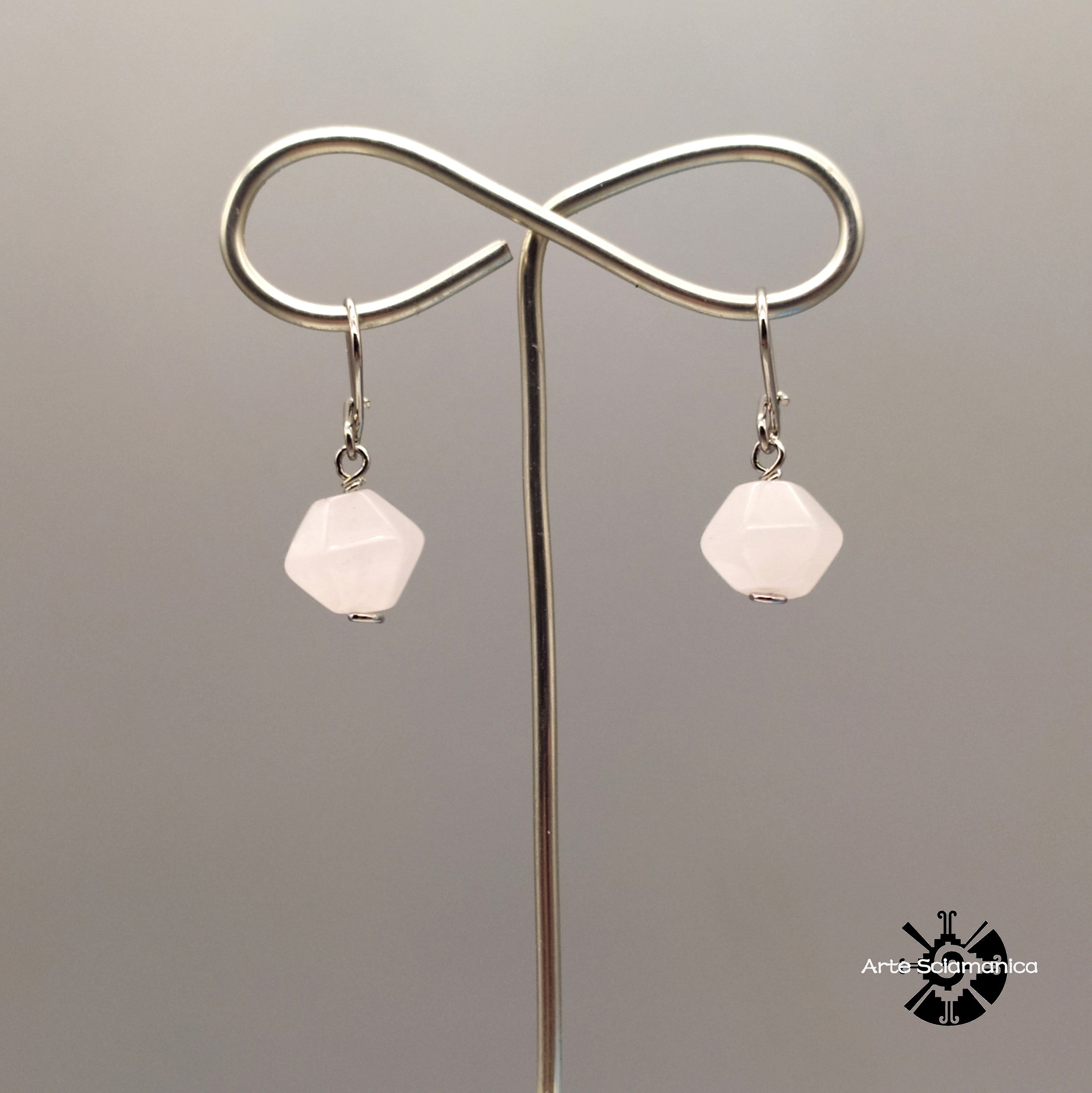 Orecchini con quarzo rosa