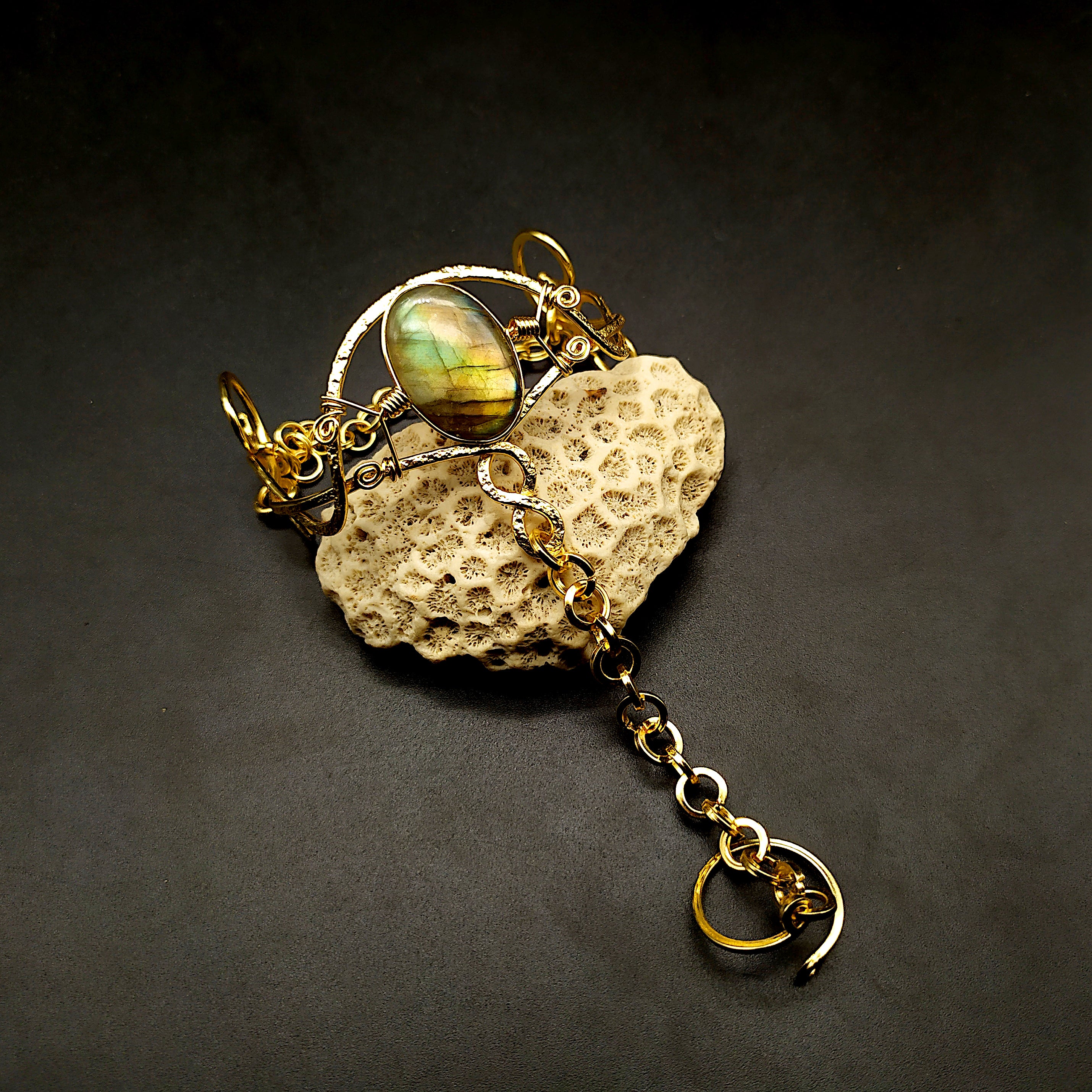 Baciamano con labradorite sunset