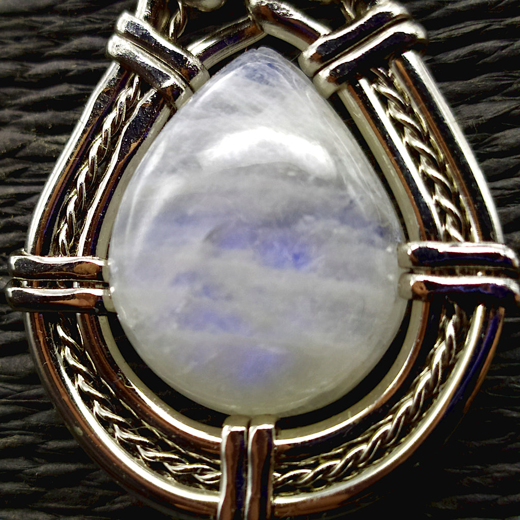 Collana con labradorite bianca