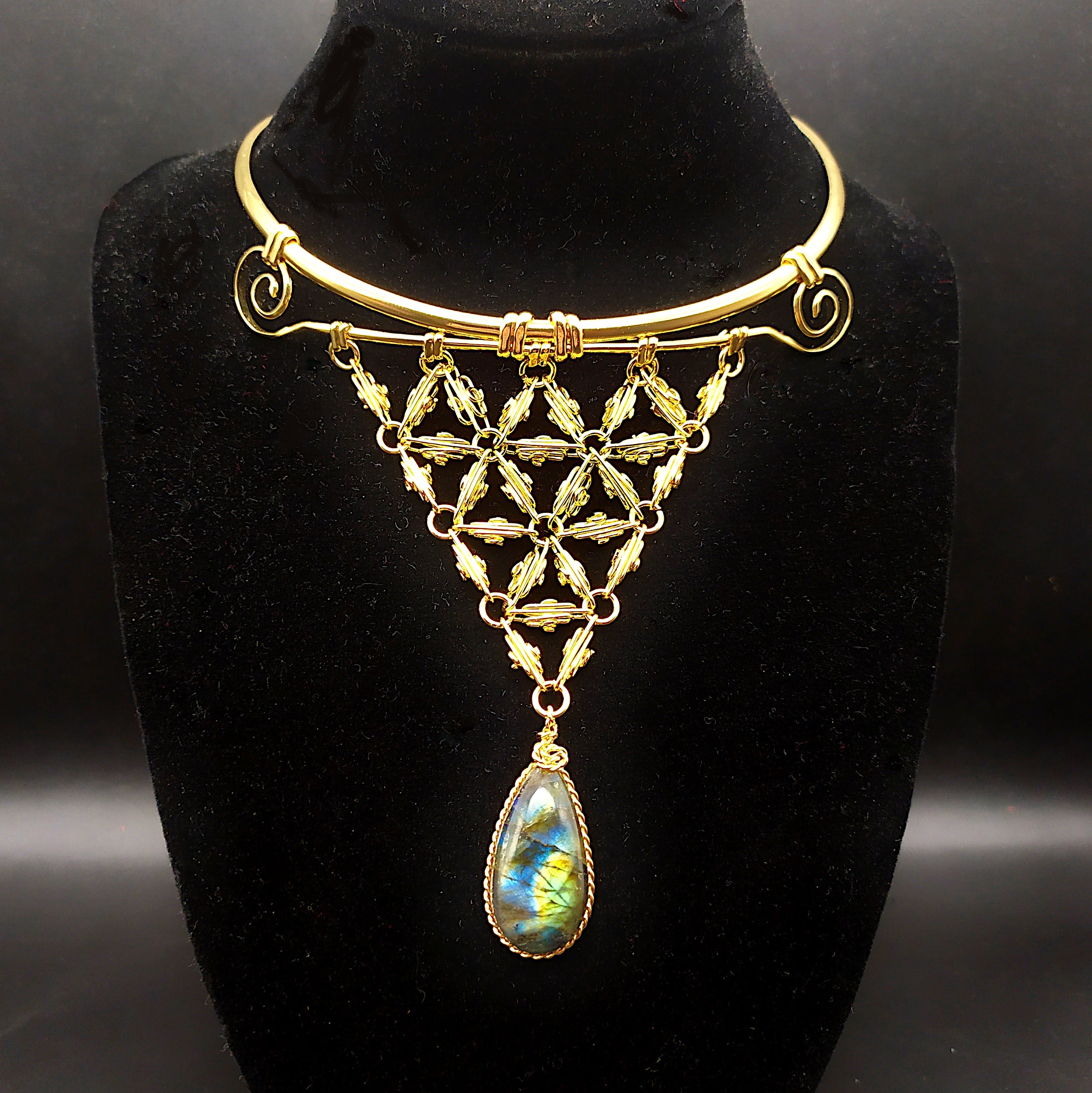 Collana con labradorite sunset