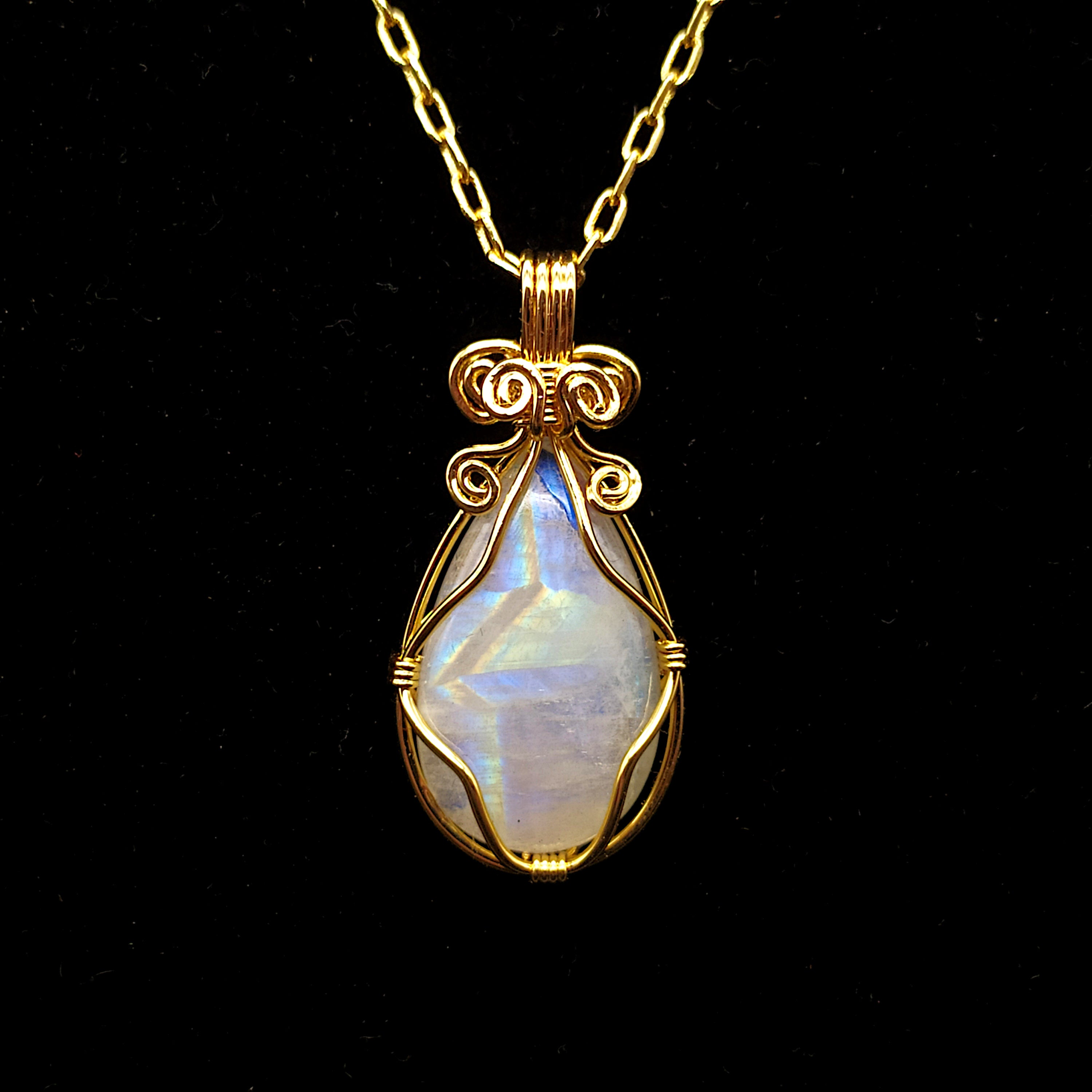 Ciondolo con labradorite bianca