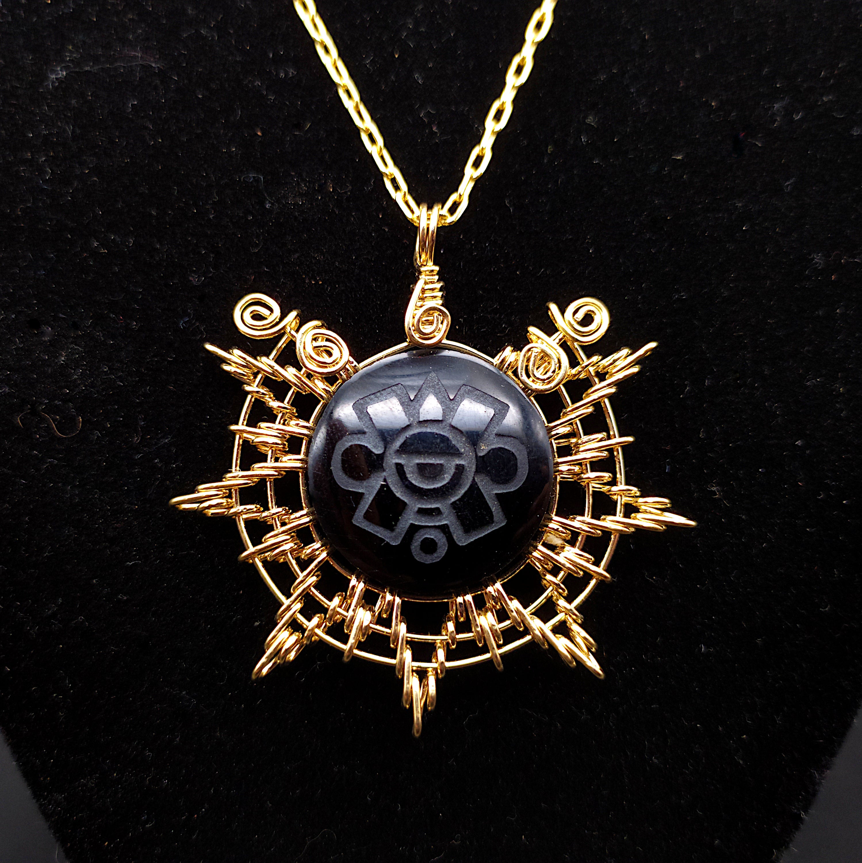 Ciondolo con ossidiana nera