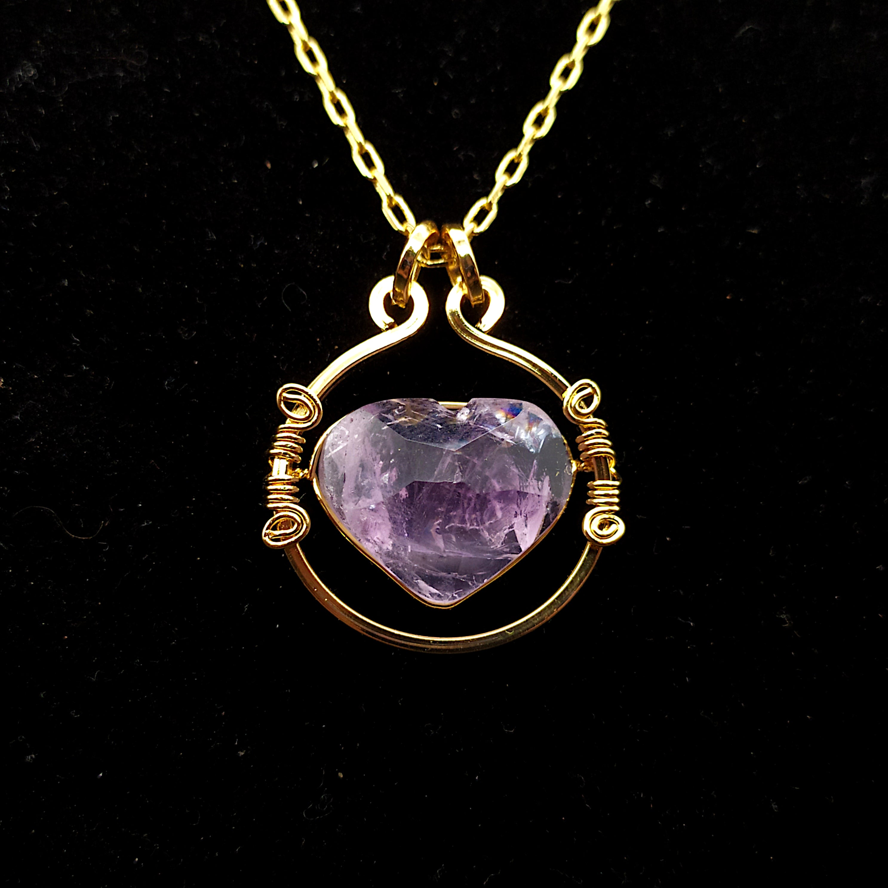 Ciondolo con quarzo ametista