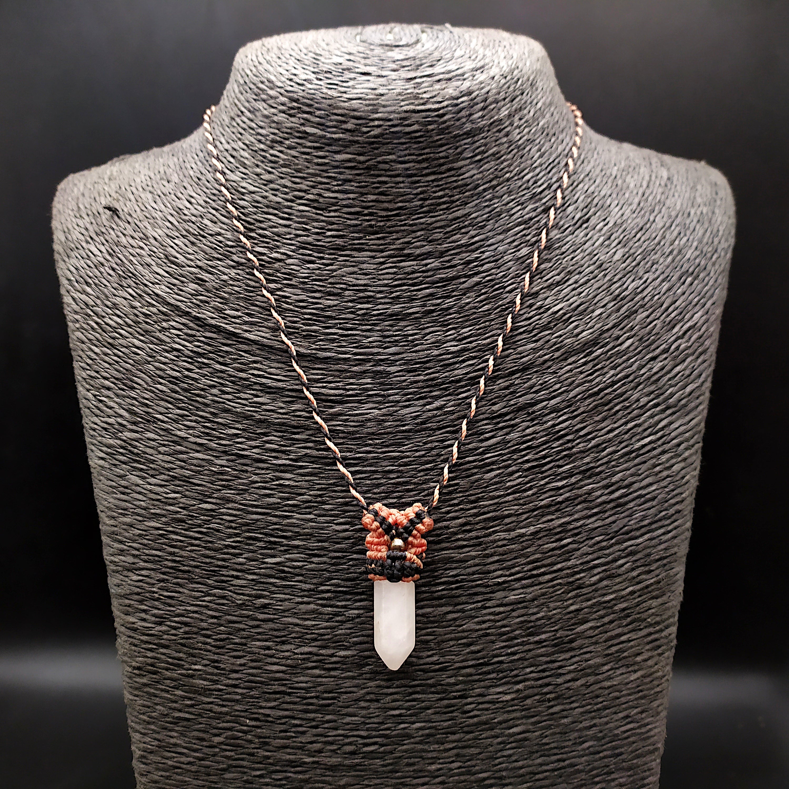 Collana con quarzo rosa