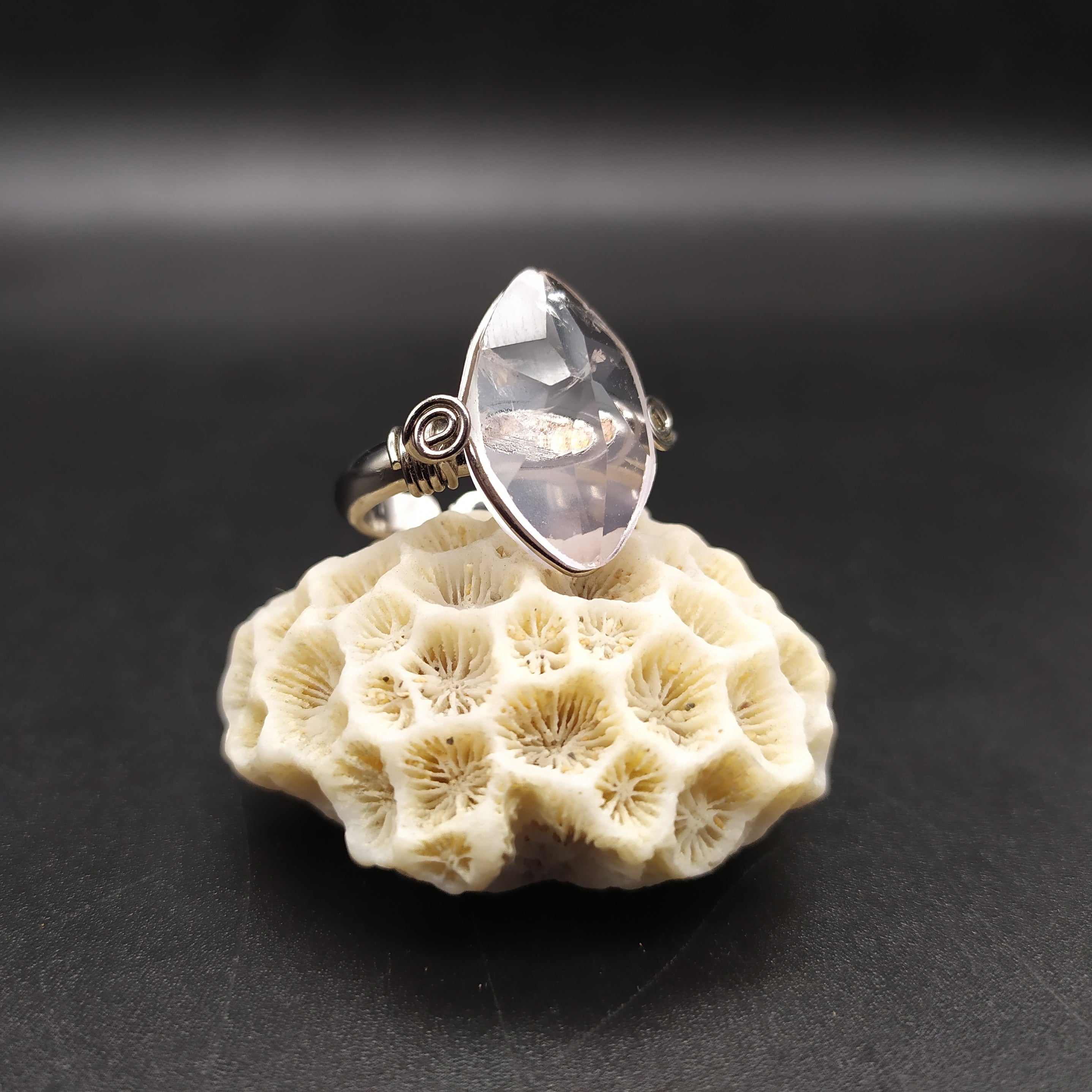 Anello con cristallo di rocca