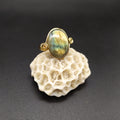 Anello con labradorite sunset