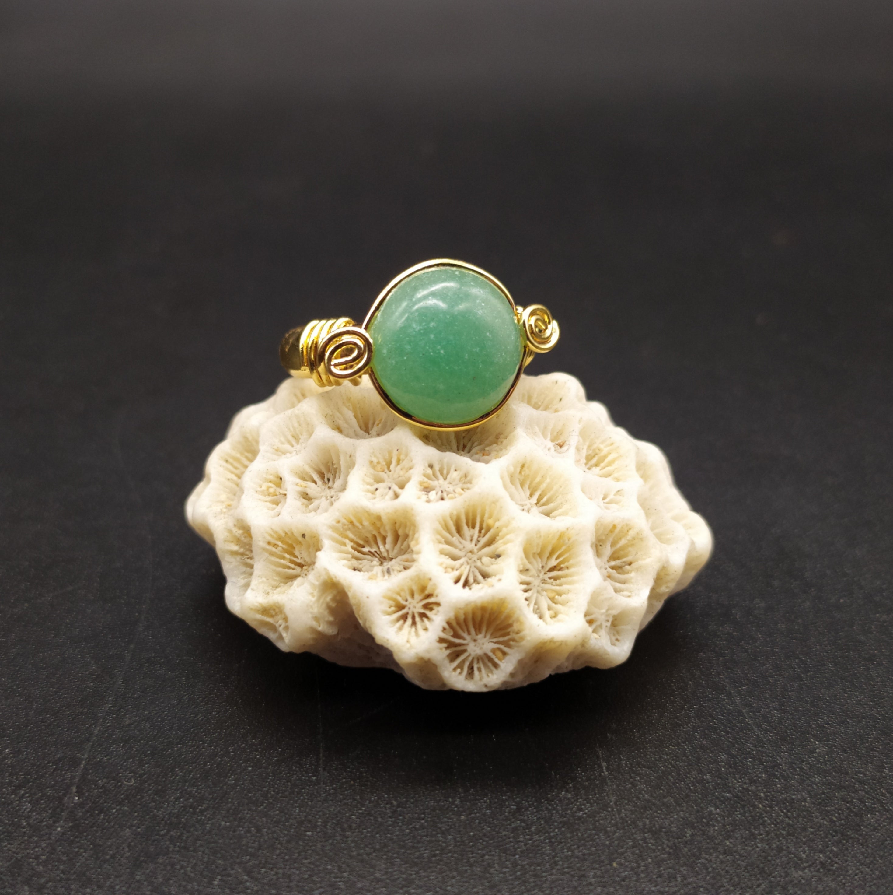 Anello con avventurina